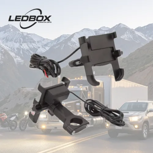 [LEDBOX-0017] SOPORTE METALICO DE CELULAR MAS CARGADOR (SUELTO)