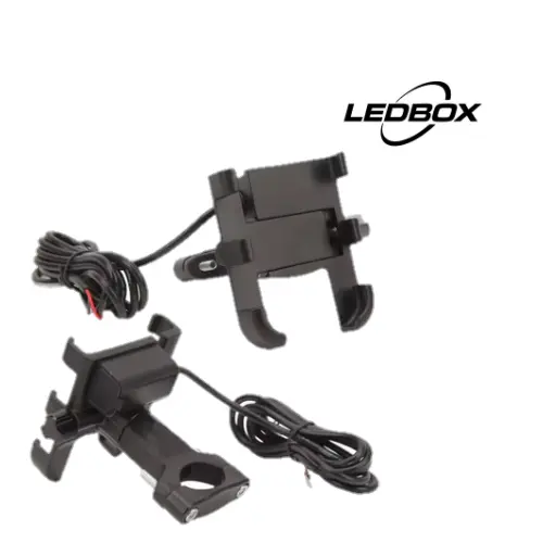 [LEDBOX-0017] SOPORTE METALICO DE CELULAR MAS CARGADOR